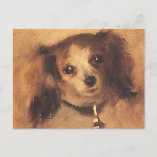 Hoofd van een hond van Pierre Renoir,  Kunst Briefkaart (Voorkant)