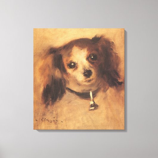 Hoofd van een hond van Pierre Renoir,  Kunst Canvas Afdruk (Voorkant)