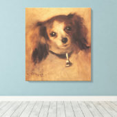 Hoofd van een hond van Pierre Renoir,  Kunst Canvas Afdruk (Insitu (Houten vloer))