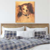 Hoofd van een hond van Pierre Renoir,  Kunst Canvas Afdruk (Insitu (Slaapkamer))