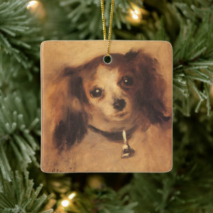 Hoofd van een hond van Pierre Renoir,  Kunst Keramisch Ornament