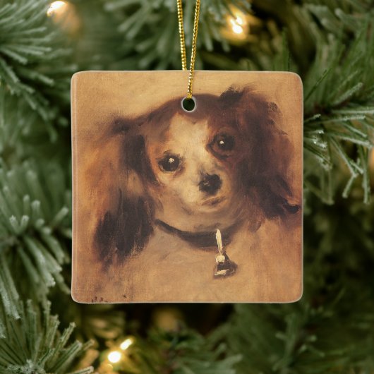 Hoofd van een hond van Pierre Renoir, Kunst Keramisch Ornament (Boom)