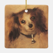 Hoofd van een hond van Pierre Renoir, Kunst Keramisch Ornament (Achterkant)