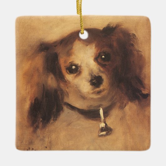Hoofd van een hond van Pierre Renoir,  Kunst Keramisch Ornament (Voorkant)
