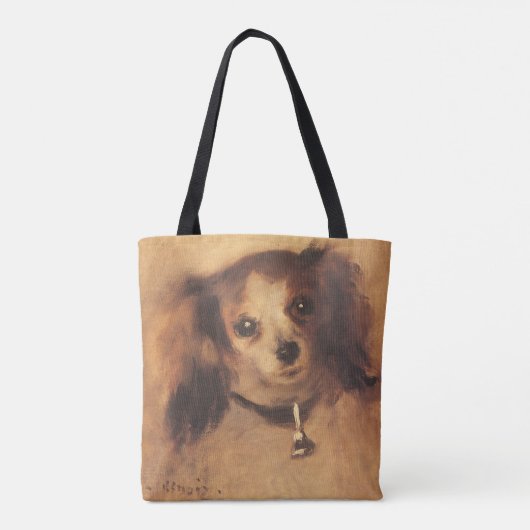 Hoofd van een hond van Pierre Renoir, Kunst Tote Bag (Achterkant)