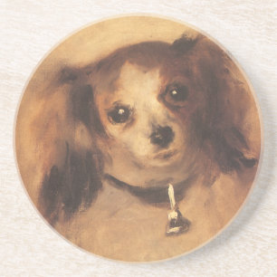 Hoofd van een hond van Pierre Renoir,  Kunst Zandsteen Onderzetter