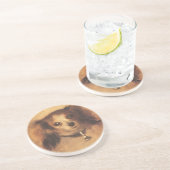 Hoofd van een hond van Pierre Renoir,  Kunst Zandsteen Onderzetter (Zijkant)