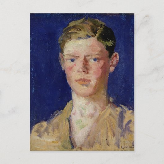 Hoofd van een jong Man Briefkaart (Voorkant)