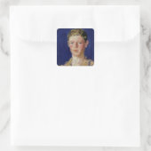 Hoofd van een jong Man Vierkante Sticker (Tas)