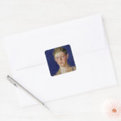 Hoofd van een jong Man Vierkante Sticker (Envelop)