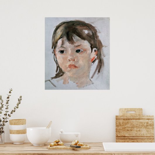 Hoofd van een jong meisje poster (Keuken)