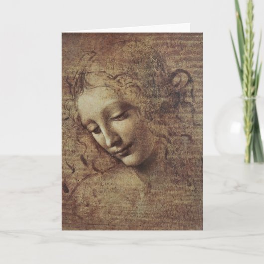 Hoofd van een Jonge Vrouw met Slonzig Haar of, Kaart (Voorkant)