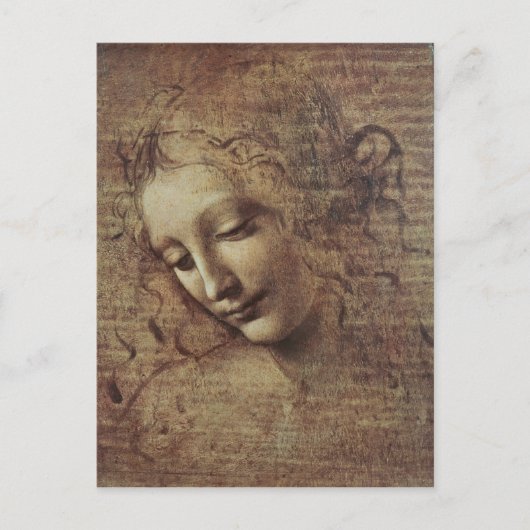 Hoofd van een jonge vrouw met Tousled Hair of, Led Briefkaart (Voorkant)