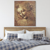 Hoofd van een jonge vrouw met Tousled Hair of, Led Canvas Afdruk (Insitu (Slaapkamer))