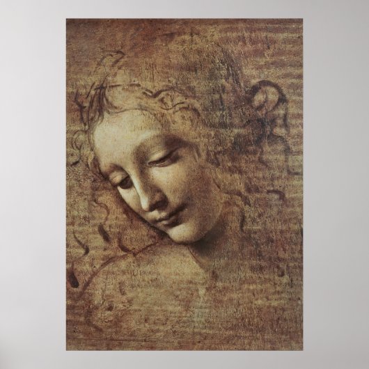 Hoofd van een jonge vrouw met Tousled Hair of, Led Poster (Voorkant)