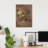 Hoofd van een jonge vrouw met Tousled Hair of, Led Poster (Thuiskantoor)