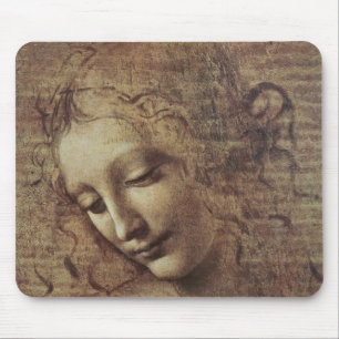 Hoofd van een jonge vrouw met Tousled Hair of Leda Muismat