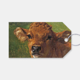 Hoofd van een kalf (door Rosa Bonheur) Cadeaulabel