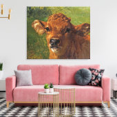 Hoofd van een kalf (door Rosa Bonheur) Canvas Afdruk (Insitu (Woonkamer))