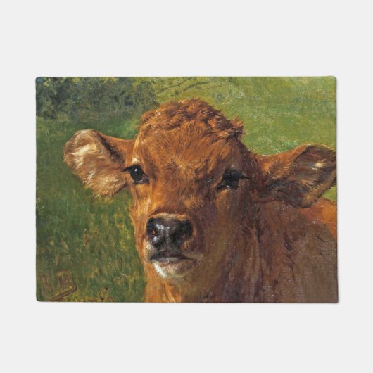 Hoofd van een kalf (door Rosa Bonheur) Deurmat (Voorkant)