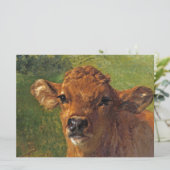 Hoofd van een kalf (door Rosa Bonheur) Kaart (Staand voorkant)
