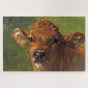 Hoofd van een kalf (door Rosa Bonheur) Legpuzzel