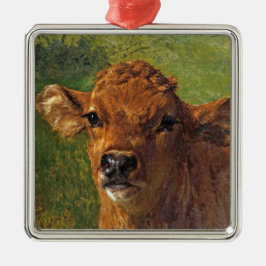 Hoofd van een kalf (door Rosa Bonheur) Metalen Ornament