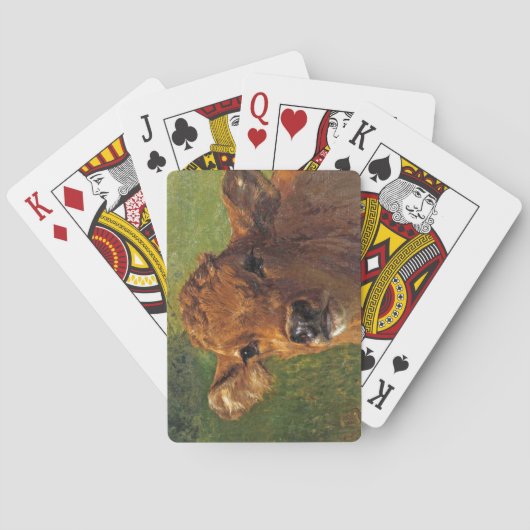 Hoofd van een kalf (door Rosa Bonheur) Pokerkaarten (Achterkant)