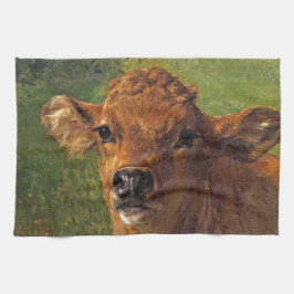 Hoofd van een kalf (door Rosa Bonheur) Theedoek