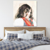 Hoofd van een kind canvas afdruk (Insitu (Slaapkamer))