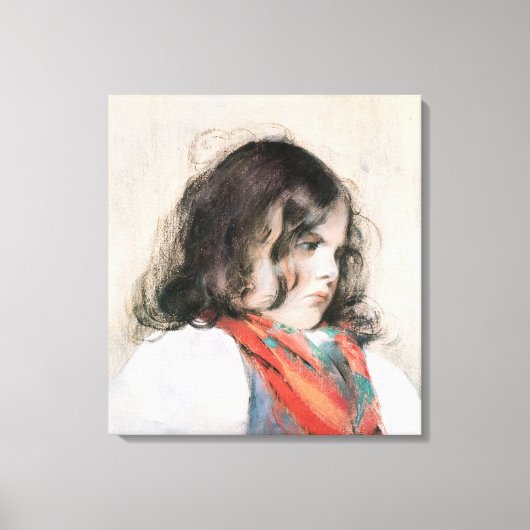Hoofd van een kind canvas afdruk (Voorkant)