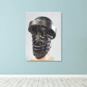 Hoofd van een koning, mogelijk Hammurabi, koning v Canvas Afdruk (Insitu (Houten vloer))