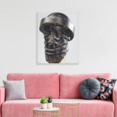 Hoofd van een koning, mogelijk Hammurabi, koning v Canvas Afdruk (Insitu (Woonkamer))