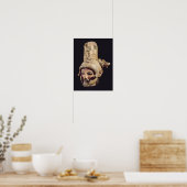 Hoofd van een krijger met een helm poster (Keuken)