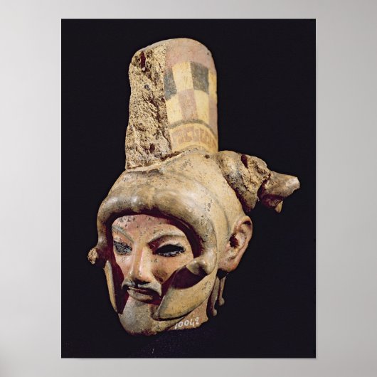 Hoofd van een krijger met een helm poster (Voorkant)