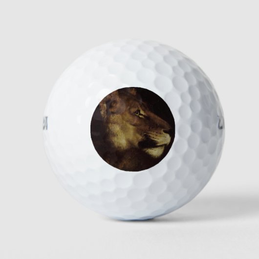 Hoofd van een leeuw (in het wild levende dieren) golfballen (Voorkant)