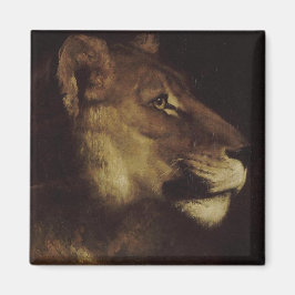 Hoofd van een leeuw (in het wild levende dieren) magneet