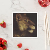 Hoofd van een leeuw (in het wild levende dieren) servet (Insitu)