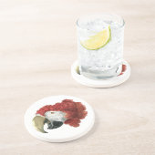 Hoofd van een Macaw (1725-1792) Aert Schouman Zandsteen Onderzetter (Zijkant)