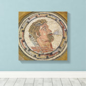 Hoofd van een man 2 canvas afdruk (Insitu (Houten vloer))