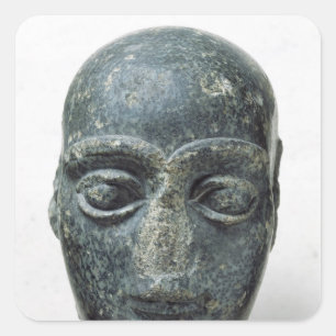 Hoofd van een man vierkante sticker