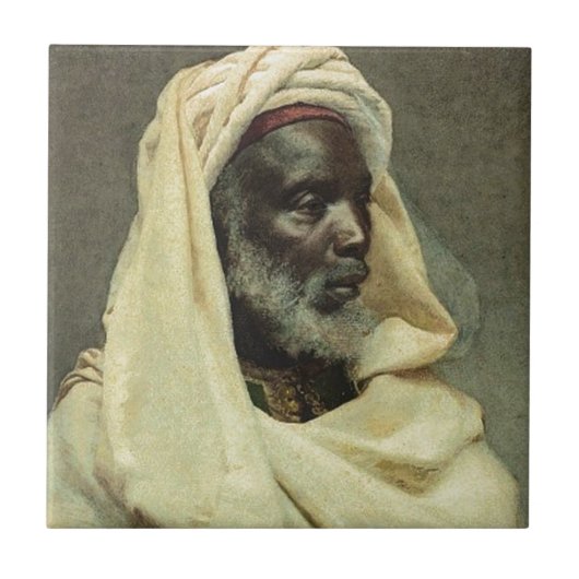 Hoofd van een Moor Tegeltje (Voorkant)