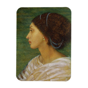 Hoofd van een Mulatto-vrouw, 1861 (olie op papier) Magneet