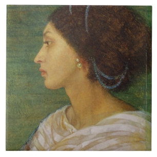 Hoofd van een Mulatto-vrouw, 1861 (olie op papier) Tegeltje