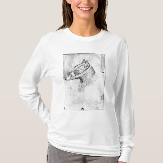 Hoofd van een muzikale hond t-shirt (Voorkant)