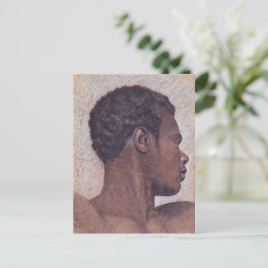Hoofd van een neger briefkaart (Staand voorkant)