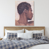 Hoofd van een neger canvas afdruk (Insitu (Slaapkamer))