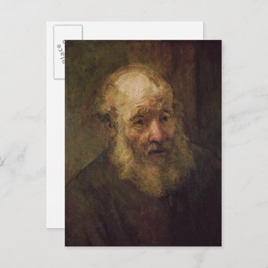 Hoofd van een oud Man, c.1650 Briefkaart (Voorkant / Achterkant)