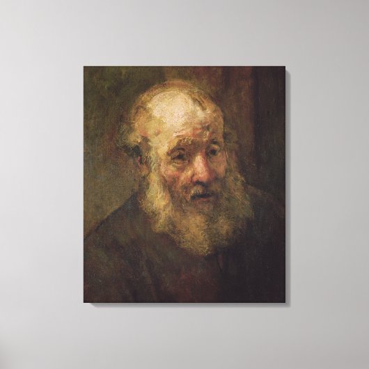 Hoofd van een oud Man, c.1650 Canvas Afdruk (Voorkant)