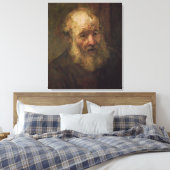 Hoofd van een oud Man, c.1650 Canvas Afdruk (Insitu (Slaapkamer))